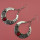 E-4107 4Color Antique Silver Plated Big Circle Round Gemstones Dangle Drop Earrings For Women
