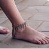 B-0848 New Fashion Silver Plated Alloy Dangle Drop Pendant Flower Chain For Women Bracelet Anklet Jewelry