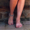 B-0848 New Fashion Silver Plated Alloy Dangle Drop Pendant Flower Chain For Women Bracelet Anklet Jewelry