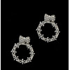 E-4109 New arrival Crystal Hollow Round Shape Dangle Stud Earrings for Women Jewelry
