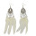E-4112 5 Colors Boho Silver Plated Resin Beads Drop Earring Women Long Feather Dangle Earrings Party Jewelry