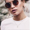 E-4110 2 color Fashion Gold Plated Heart Shaped Chain Dangle Long Earrings for Women Jewelry