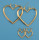E-4110 2 color Fashion Gold Plated Heart Shaped Chain Dangle Long Earrings for Women Jewelry
