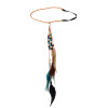 F-0407 Handmade Ethnic Tribal Gypsy Rope Wood Beads Feather Hairband Hair Clip For Women Jewelry