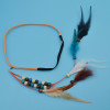F-0407 Handmade Ethnic Tribal Gypsy Rope Wood Beads Feather Hairband Hair Clip For Women Jewelry