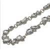 N-6818 New Bohemian Silver Alloy Diamante Necklace Leather Chain Choker Necklaces Women Jewelry