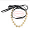 N-6827 2 Style Bohemian Gold Statement Necklace Carved Double Chain Choker Leather Necklaces Women Jewelry