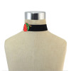 N-6829 3 Styles Boho Red Flower Thread Black Velvet Choker Necklaces For Women Party Jewelry Gift