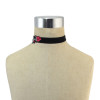 N-6829 3 Styles Boho Red Flower Thread Black Velvet Choker Necklaces For Women Party Jewelry Gift