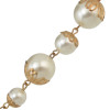 N-6828 New fashion Multilayer alloy Pearl long black leather Necklace Collar Clavicle Chain