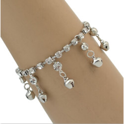 B-0851 Bell Shape Gold Silver Plated Bohemian Vintage Style Fashion Chain Tassel Bracelet Adjustable