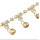 B-0851 Bell Shape Gold Silver Plated Bohemian Vintage Style Fashion Chain Tassel Bracelet Adjustable