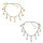 B-0851 Bell Shape Gold Silver Plated Bohemian Vintage Style Fashion Chain Tassel Bracelet Adjustable