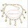 B-0851 Bell Shape Gold Silver Plated Bohemian Vintage Style Fashion Chain Tassel Bracelet Adjustable