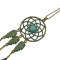 N-6831 Bohemian Retro Bronze Chain Feather Beads Tassel Long Necklace Women Jewelry
