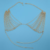 N-6840 Fashion Bohemian Gold plated Crysatl Body Chain Sexy Bra for Women Jewelry
