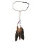 F-0414 2 Colour Handmade Ethnic Gypsy Rope  Feather Hairbands Women Boho  Hairband Hair Accessory