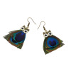 E-4115 New Fashion Owl Feather Drop Earrings Bronze Plated Tassel Party Earring Women Jeelry Gift