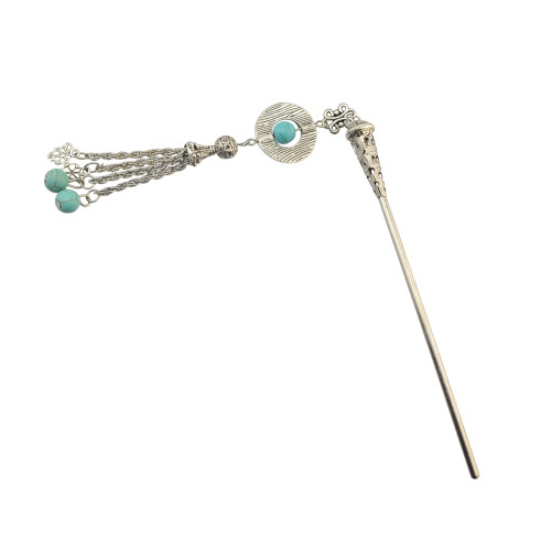 F-0415 3Style Fashion Vintage Silver Plated Tassel Hair Stick Accessories Hairpin for Women Jewelry