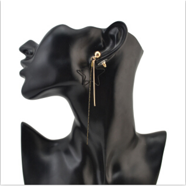 E-4116 New Fashion Shiny Gold Alloy Diamante Crystal Drop Dangle Pendant Ear Charm Women Earring Jewelry