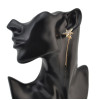 E-4116 New Fashion Shiny Gold Alloy Diamante Crystal Drop Dangle Pendant Ear Charm Women Earring Jewelry