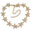 N-6845 1 color Fashion Gold Plated Choker Necklace Inlay Metal Simple Star Adjustable Necklaces for Women Jewelry