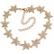 N-6845 1 color Fashion Gold Plated Choker Necklace Inlay Metal Simple Star Adjustable Necklaces for Women Jewelry