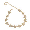 N-6845 1 color Fashion Gold Plated Choker Necklace Inlay Metal Simple Star Adjustable Necklaces for Women Jewelry