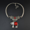 N-6849 New Arrival Silver Plated Elephant Pendant Choker Necklace  For Women