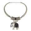 N-6849 New Arrival Silver Plated Elephant Pendant Choker Necklace  For Women