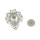 P-0373 New Arrived 3 Color New Fashion Silver Metal Flower Shape Brooch Pin Charm Jewelry