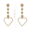 E-4129 New Fashion Gold Silver Color Circle Round Drop Earrings Big Heart Shape Statement Earring Party Jewelry