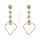 E-4129 New Fashion Gold Silver Color Circle Round Drop Earrings Big Heart Shape Statement Earring Party Jewelry