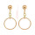 E-4129 New Fashion Gold Silver Color Circle Round Drop Earrings Big Heart Shape Statement Earring Party Jewelry
