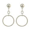 E-4129 New Fashion Gold Silver Color Circle Round Drop Earrings Big Heart Shape Statement Earring Party Jewelry