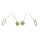 E-4137 2 color Fashion Trendy Gold Silver Plated Circle Beads Hook Earring for Women Party Gifts