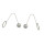 E-4137 2 color Fashion Trendy Gold Silver Plated Circle Beads Hook Earring for Women Party Gifts