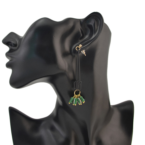 E-4132 Fashion Korea Style Enamel Pin Tassel Charm Dangle Earring for Women Jewelry