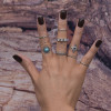 R-1456 4 styles Bohemian Silver Gold Plated Midi Finger Ring Sets Vintage Ethnic Women Knuckle Rings