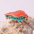 P-0375 2 Style Fashion Retro Gold Plated Birds Brooch Pins Pearl Shell Brooches Match All Clothing for Man Women