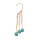 E-1185 New Punk Fashion Gold Plated Metal Tassel Blue Skull Pendant Ear Cuff
