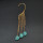 E-1185 New Punk Fashion Gold Plated Metal Tassel Blue Skull Pendant Ear Cuff
