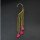 E-1185 New Punk Fashion Gold Plated Metal Tassel Blue Skull Pendant Ear Cuff
