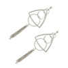 E-4125 New Fashion Silver Alloy Tassel Drop Pendant Round Triangle Ear For Women Jewelry Earring