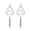 E-4125 New Fashion Silver Alloy Tassel Drop Pendant Round Triangle Ear For Women Jewelry Earring