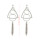 E-4125 New Fashion Silver Alloy Tassel Drop Pendant Round Triangle Ear For Women Jewelry Earring