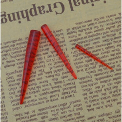 I-0031 2.3/4.5/7.6mm Red Taper Expander Ear Plug Gauge Body Piercing Bulk 12Pcs