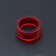 I-0058 Red Circle Ear Plug  Body Piercing