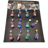 I-0045 12pcs/Set Dozen Belly Button Navel Rings Ear Bar Steel Piercing