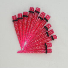 I-0036 4 Size 4.25/5/6/8mm Flash Taper Expander Ear Plug Gauge Body Luminous Piercing Bulk 12Pcs